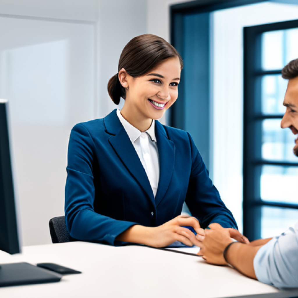 AI의 비용 절감 효과 사례 - **AI-Powered Customer Service:** "A modern office scene showcasing a friendly chatbot interface assi...